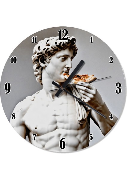Pizza Yiyen Davut Analog Duvar Saati