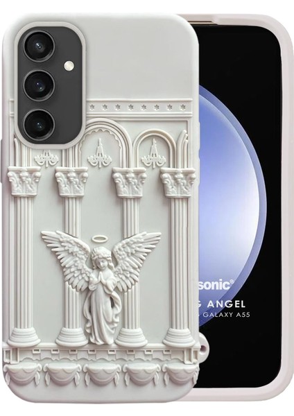 Samsung Galaxy A55 Kılıf Praying Angel Bej