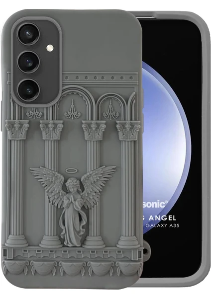 Samsung Galaxy A35 Kılıf Praying Angel Gri