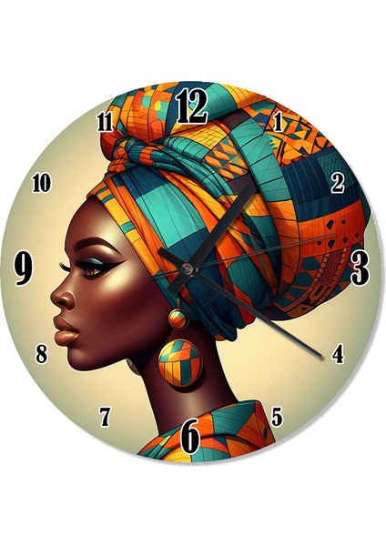 Afrika Kraliçesi Retro Duvar Saati