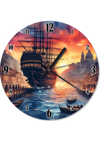 Gemi Macerası Şekilli Duvar Saati
