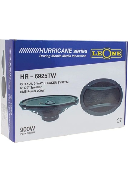 Leone Hr-6925Tw Kapaklı 6X9 Oval Hoparlör Çift