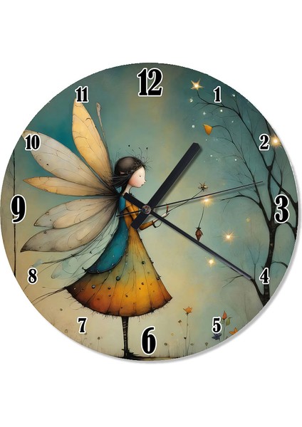 Peri Kızı Özel Tasarım Duvar Saati