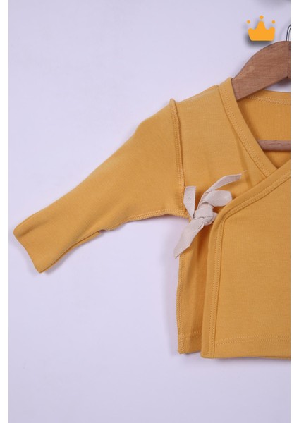Babyhola Prematüre Serisi 45CM Hastane Çıkışı Kruvaze Üst Patikli Alt Önlük Bere %100 Pamuk 4'lü Takım 22415 modelleri