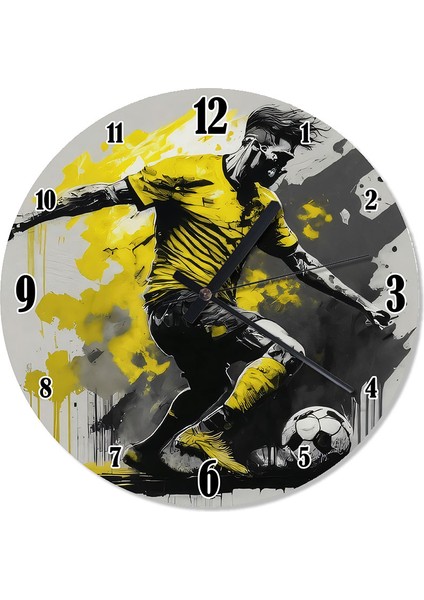 Futbol Efsanesi Tasarım Duvar Saati