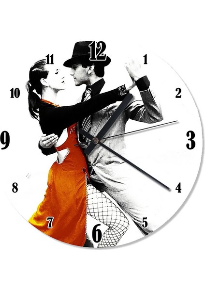 Dans Eden Çift Özel Tasarım Duvar Saati