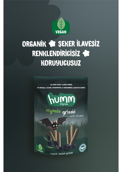 Organik Vegan Zeytinli Grissini Atıştırmalık Paketi - 6 Adet