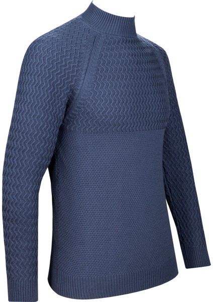 Erkek Yarım Balıkçı Yaka Triko Kazak Desenli Kol ve Bel Lastikli Çelik Örgü Regular Kalıp - 5021B fiyatları