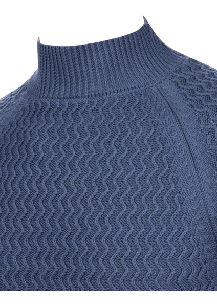 Erkek Yarım Balıkçı Yaka Triko Kazak Desenli Kol ve Bel Lastikli Çelik Örgü Regular Kalıp - 5021B modelleri