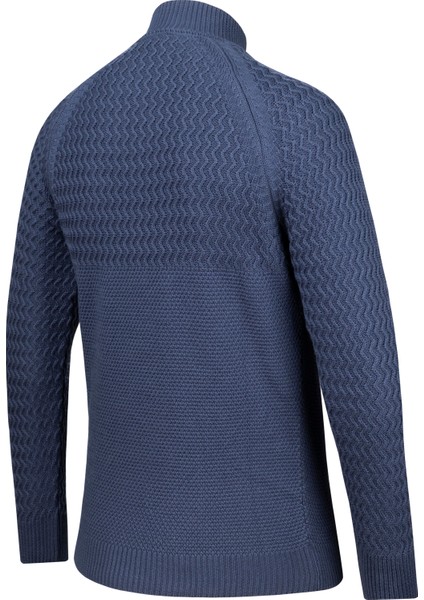 Erkek Yarım Balıkçı Yaka Triko Kazak Desenli Kol ve Bel Lastikli Çelik Örgü Regular Kalıp - 5021B fırsatları