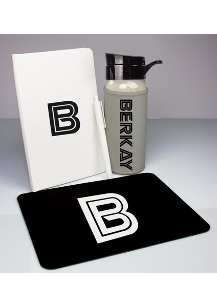 Kişiye Özel Defter Kalem Matara ve Mousepad Ofis Hediye Seti 94414