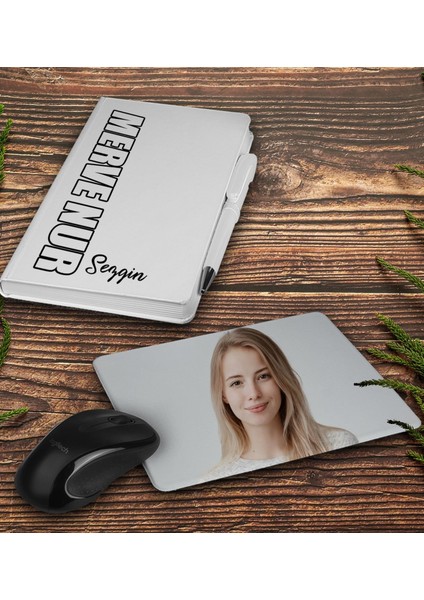 Kişiye Özel Defter Kalem ve Fotoğraflı Mousepad Ofis Hediye Seti 94413