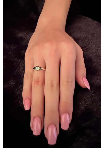 14 Ayar Altın Firuze Taşlı Yıldız Yüzük