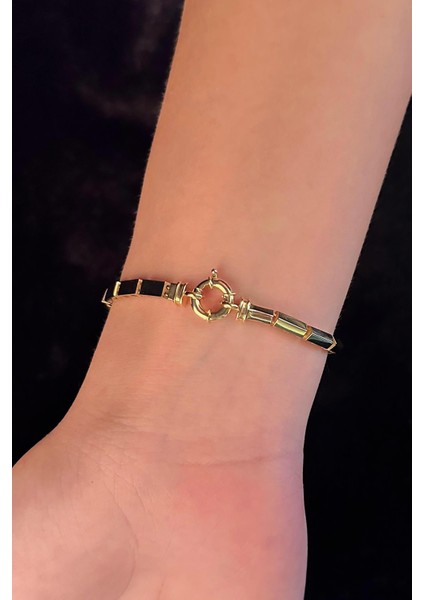 14 Ayar Altın Modern Tasarım T Bileklik fiyatları