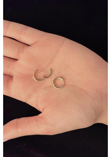 14 Ayar Altın Mini Halka Küpe 1 modelleri