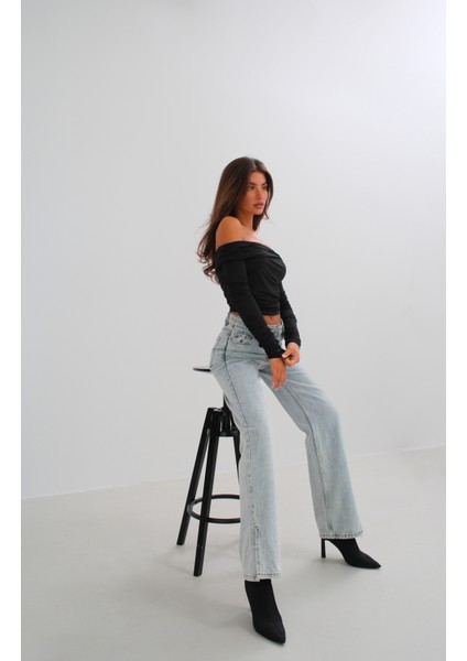 Omuz Dekolte Straplez Siyah Bluz fiyatları