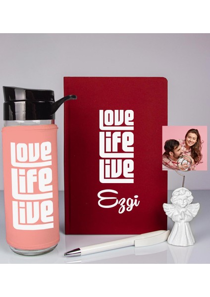 Kişiye Özel Defter Kalem Matara ve Fotoğraflı Notluk 93512