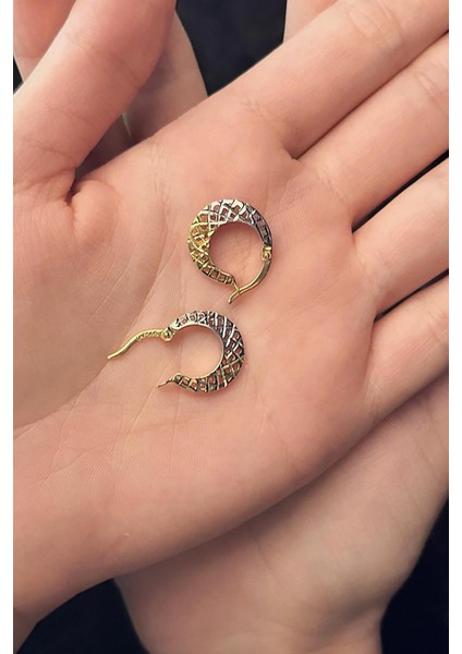 14 Ayar Altın Işıltılı Miya Küpe modelleri