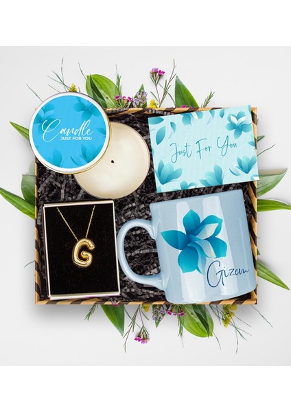 Kişiye Özel Gümüş Balon Harf & Kupa & Mum & Mesaj Kartı 113288