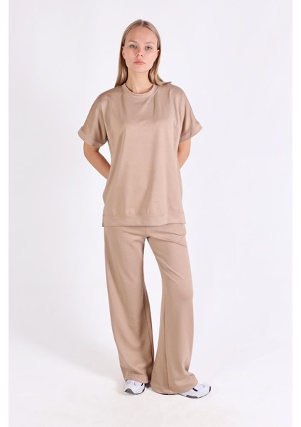 18629 Kısa Kol Oysho Takım Camel