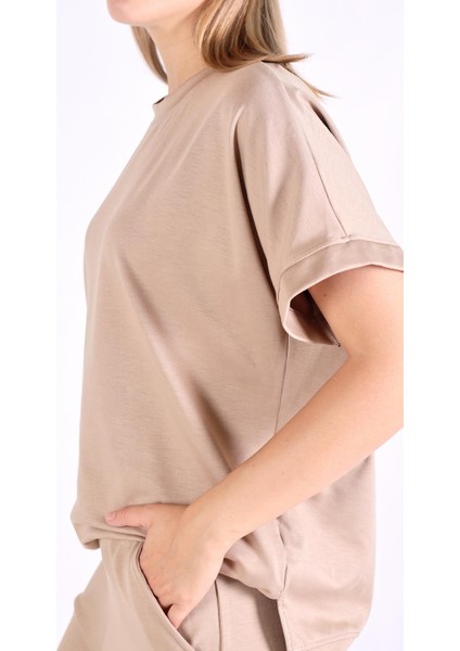 18629 Kısa Kol Oysho Takım Camel fırsatları