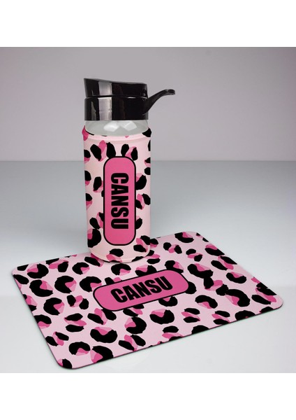 Kişiye Özel Kamuflaj Tasarım Cam Matara ve Mousepad Ofis 94375