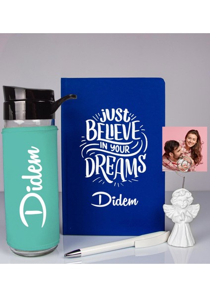 Kişiye Özel Defter Kalem Matara ve Fotoğraflı Notluk 93518