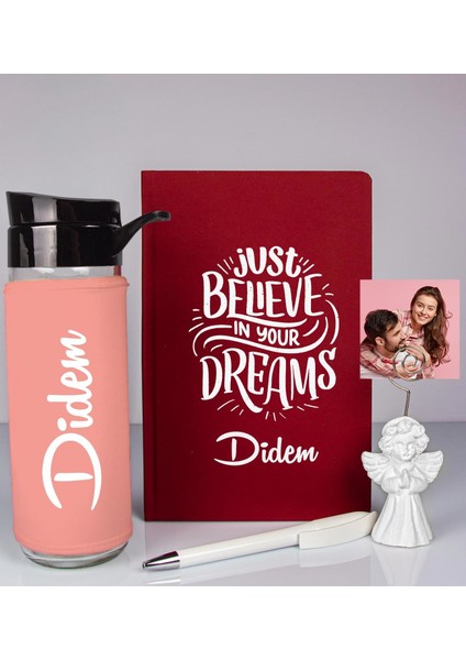 Kişiye Özel Defter Kalem Matara ve Fotoğraflı Notluk 93520