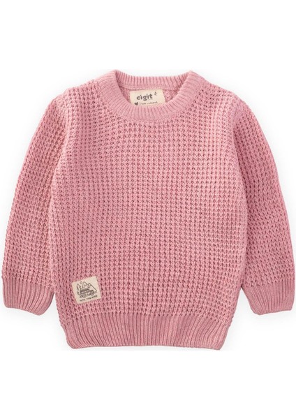 Bisiklet Yaka Montreal Kazak 1-5 Yaş Pembe