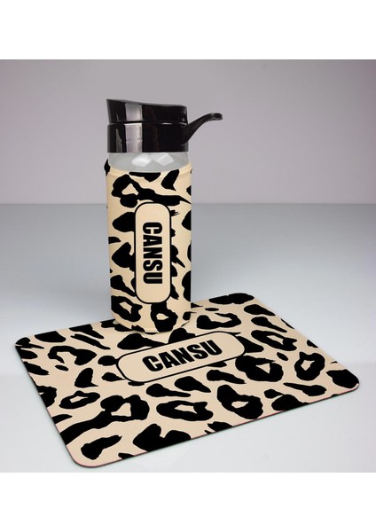 Kişiye Özel Kamuflaj Tasarım Cam Matara ve Mousepad Ofis 94377