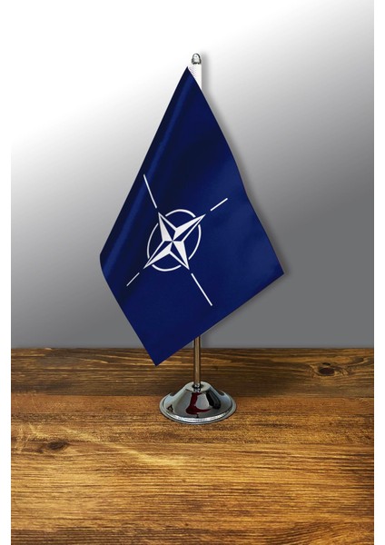 Tekli Masa Bayrağı Set - Nato