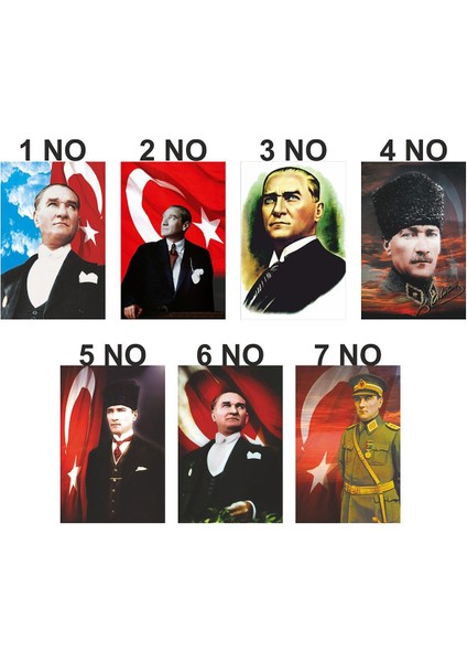 Atatürk Posteri 70X105 cm (10 Adet) 1. Kalite Raşel Kumaş