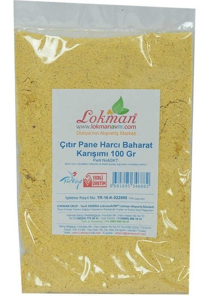 Çıtır Pane Harcı Baharat Karışımı 100 gr Paket Alithestereo