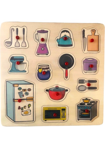 Mutfağımız Puzzle Kuplu 33X33 Anaokulu Malzemeleri