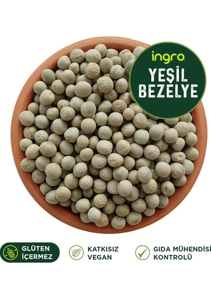 Glutensiz Kuru Yeşil Bezelye 1000 G