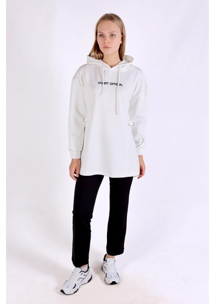 9158M Yazı Detay Tunik Beyaz fiyatları