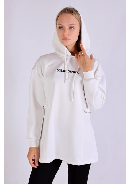 9158M Yazı Detay Tunik Beyaz modelleri