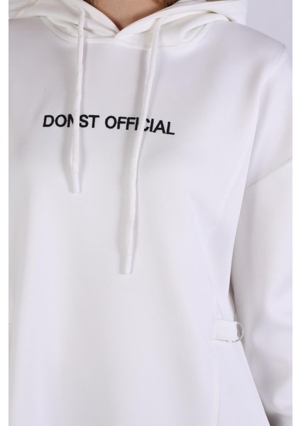 9158M Yazı Detay Tunik Beyaz fırsatları