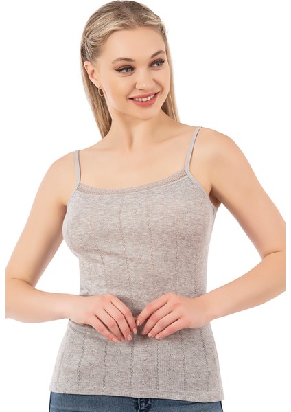 Özkan 27106 Kadın Viskon Transferli Ribana Esnek Rahat Ip Askılı Örme Atle modelleri