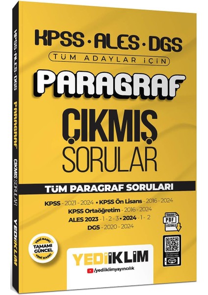 2025 Kpss Ales Dgs Tüm Adaylar İçin Paragraf Tamamı Pdf Çözümlü Çıkmış Sorular