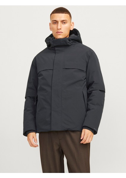 Jack Jones Erkek Softshell Su Geçirmez Kapüşonlu Mont Ceket 12259457