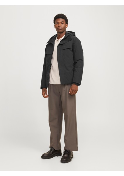 Jack Jones Erkek Softshell Su Geçirmez Kapüşonlu Mont Ceket 12259457