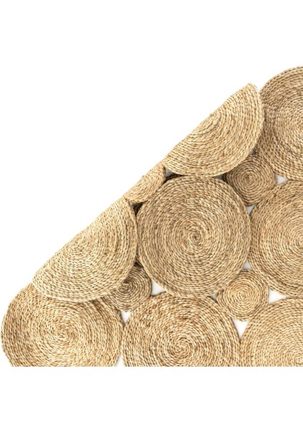 Cool Halı Stew CA-104 Natural Doğal Jüt Halı El Dokuma Hasır Halı Dekoratif Jüt Örgü Halı Vintage Jüt Kilim