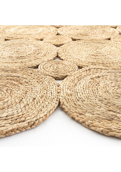 Cool Halı Stew CA-104 Natural Doğal Jüt Halı El Dokuma Hasır Halı Dekoratif Jüt Örgü Halı Vintage Jüt Kilim