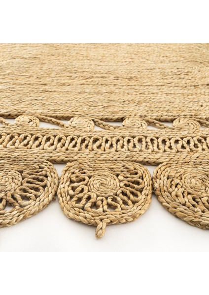 Cool Halı Stew CA-109 Natural Oval Jüt Halı El Dokuma Hasır Halı Dekoratif Jüt Örgü Halı Vintage Jüt Kilim