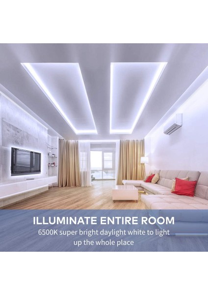 Sb-6502 2.5 Metre Şerit Led Işık Gün Işığı Dimmer Kumandalı Adaptörlü Tak Çalıştır Aydınlatma