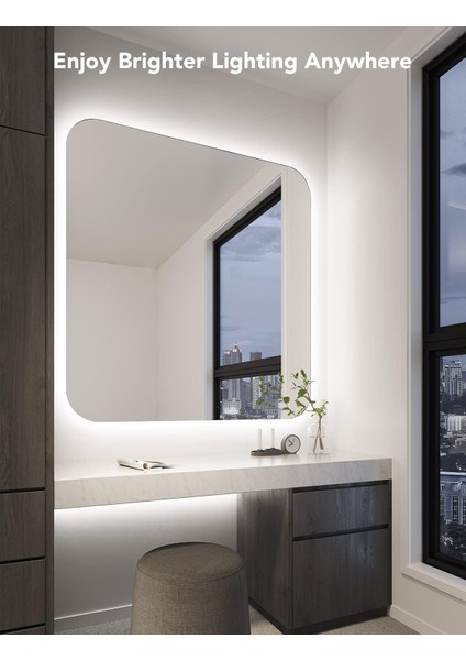 Sb-6502 2.5 Metre Şerit Led Işık Gün Işığı Dimmer Kumandalı Adaptörlü Tak Çalıştır Aydınlatma