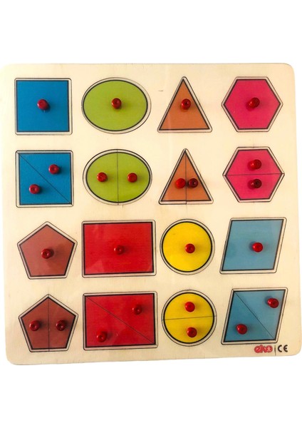 Şekiller ve Renkler Puzzle 33X33 Anaokulu Malzemeleri