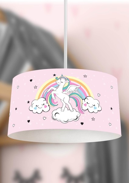 Genç Çocuk Odası Sihirli Unicorn Çocuk Sarkıt Avize