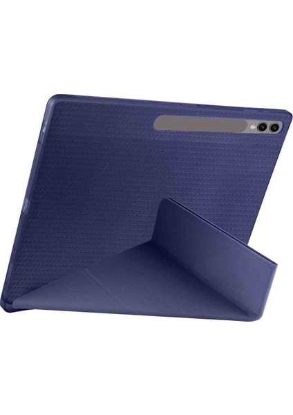 Samsung Galaxy Tab S10 Ultra X920 Case Standlı Üçgen Kalem Bölmeli Akıllı Kılıfı